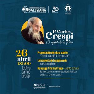 Afiche promocional del Homenaje al Padre Carlos Crespi Croci